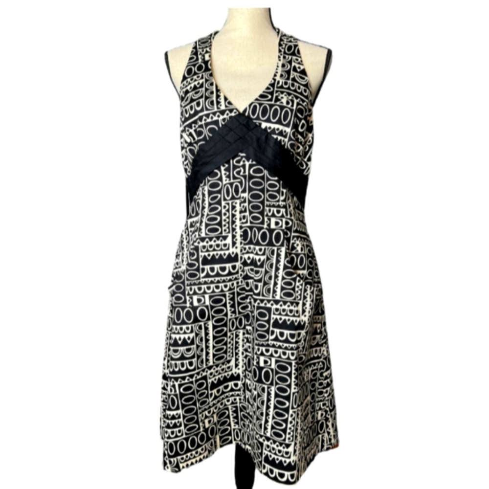 Jones New York 4 Tie Back Neck/Front Pocket Halter Dress NWOT'S